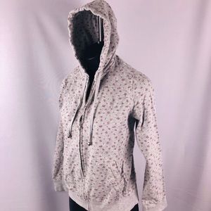 Romantic small rose print hoodies